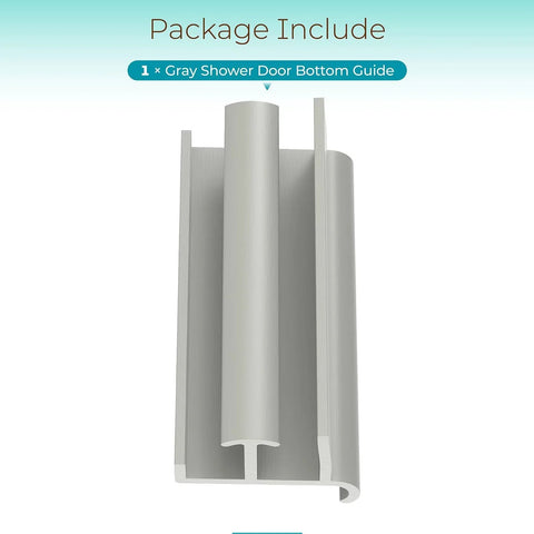 Sliding Shower Door Bottom Guide For Glass Sliding Doors Three Inches Long By One And Three Eighths Inches Wide Grey PVC Track Guide For Shower Doors Tub Glass Durable Corrosion Resistant Construction For Long Lasting Performance One Pack
