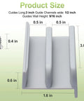 Sliding Shower Door Bottom Track Two Pack Gray Half Inch Channel Fits Glass Doors Up To Seven Sixteenths Inch Thick Precise Size Design
