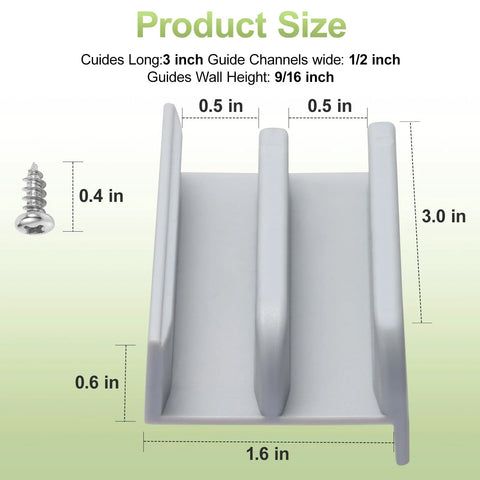 Sliding Shower Door Bottom Track Two Pack Gray Half Inch Channel Fits Glass Doors Up To Seven Sixteenths Inch Thick Precise Size Design