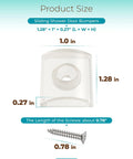Size diagram of Shower Door Bumpers For Glass Sliding Doors With Screws 2 Pack Wall Jamb Stopper Fits 1 Inch And 1.28 Inch Frames