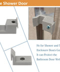 Shower Door Bumpers For Glass And Sliding Shower Doors Guide Bumper Set 3 Pcs Durable Plastic Protects Bathroom Doors