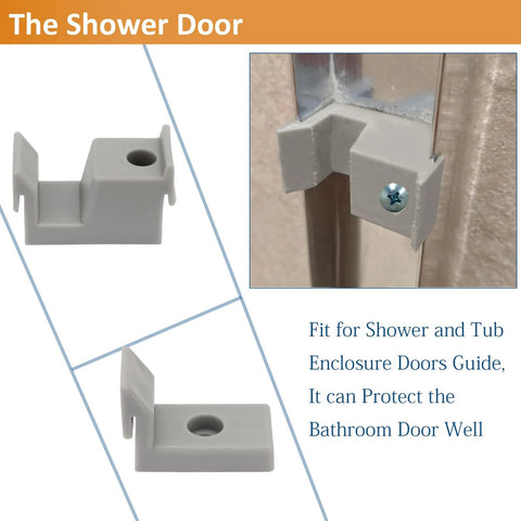 Shower Door Bumpers For Glass And Sliding Shower Doors Guide Bumper Set 3 Pcs Durable Plastic Protects Bathroom Doors