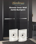 Shower Door Bumpers For Glass Sliding Doors With Screws 2 Pack Wall Jamb Stopper Fits 1 Inch And 1.28 Inch Frames