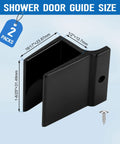 Sliding Shower Door Bottom Guide For Glass Top Hung Sliding Doors, One Half Inch Wide Track Guide With Divider Glides