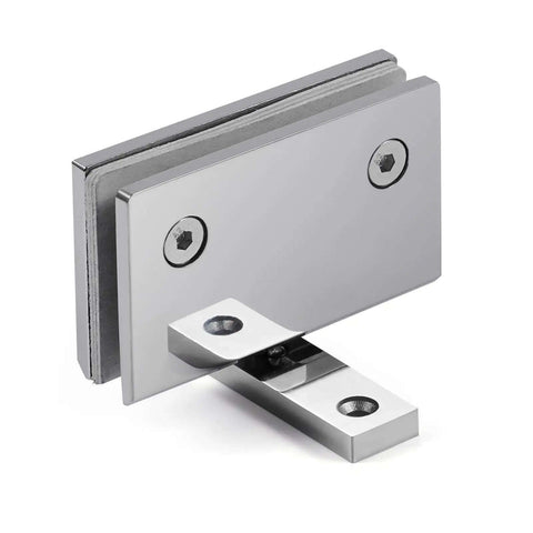 Heavy Duty 360 Degree Shower Glass Door Pivot Hinge in polished chrome for 8mm-12mm frameless doors, 304 stainless steel hardware.