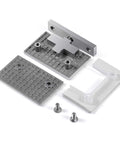 Heavy Duty 360 Degree Shower Glass Door Pivot Hinge components, 304 stainless steel, polished chrome, top and bottom mount hardware.