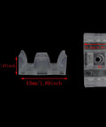 8 Pieces Bathroom Sliding Door Limiter 44mm With 8 Screws Soft Cushioned Plastic Stop dimensions view