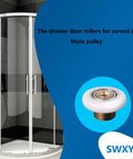 Shower Door Rollers Replacement Runners 25mm Diameter 6pcs With Nylon Wheels Brass Cores And Strong Screws For Durable Smooth Quiet Sliding Replacement Part For Glass Bathroom Door Runner