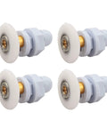4PCS 29mm shower door rollers replacement with copper rod pulley, nylon runners and stainless steel hardware