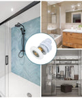 29mm Shower Door Rollers for Sliding Glass Doors Replacement Wheels Runners Copper Rod Pulleys For Bathroom Glass Doors 4 To 6 Mm Thick Glass With 15 To 17 Mm Hole Spacing Pack Of 4 White