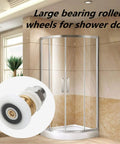 4 Pcs Shower Door Rollers Set 20mm Diameter For Glass Sliding Doors Replacement, ultra quiet high load bearing pulleys