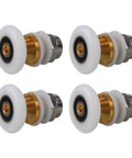 4 Pcs Shower Door Rollers Set 20mm Diameter For Glass Sliding Doors Replacement, ultra quiet high load bearing pulleys, copper stainless steel nylon bearings, rust resistant and durable, fits 4-6mm thick glass