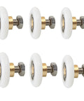 Shower Door Rollers Replacement Runners 25mm Diameter 6pcs With Nylon Wheels Brass Cores And Strong Screws