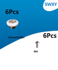 Shower Door Rollers Replacement Runners 25mm Diameter 6pcs With Nylon Wheels Brass Cores And Strong Screws M4 dimensions
