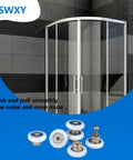Shower Door Rollers Replacement Runners 25mm Diameter 6pcs With Nylon Wheels Brass Cores And Strong Screws for glass door