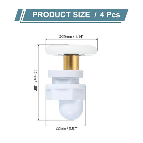 29mm Shower Door Rollers For Sliding Glass Doors Replacement Wheels Runners Copper Rod Pulleys For Bathroom Glass Doors