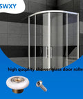 25mm Shower Door Rollers Replacement Runners 4PCS Sliding Wheels Set for Bathroom Glass Doors showing brass core and nylon wheel.