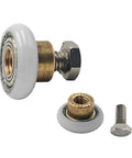 Four Sets 23mm Shower Door Rollers With Screws Replacement Wheels For Bathroom Sliding Doors Includes Copper Construction For Long Lasting Durability And Smooth Quiet Operation Fits Most Standard Shower Enclosures