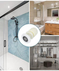Shower Door Rollers 25Mm Wheel Replacement For Sliding Glass Doors 4 To 6 Mm Thick White Nylon Wheels 12 Pieces Durable Plastic Runners With 9 Mm Groove Diameter For Bathroom Glass Panels