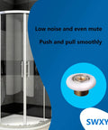 25mm Shower Door Rollers Replacement Runners 4PCS Sliding Wheels with brass core and nylon wheels for bathroom glass doors.