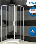 Shower Door Rollers Replacement Runners 25mm Diameter 6pcs With Nylon Wheels Brass Cores And Strong Screws for glass doors.