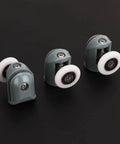 Upper Shower Door Rollers Set of 4 Single Wheel Runners for Sliding Glass Doors Designed for 5mm and 6mm Glass with Stainless Steel Nylon