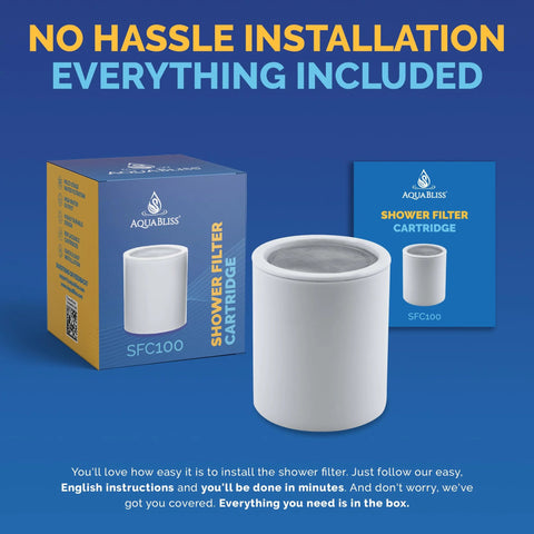 High Output Shower Filter Replacement Cartridge fits filter heads including SF100 SF220, reduces chlorine, odors, scale, spa minerals
