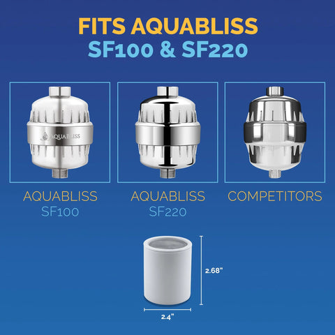 High Output Shower Filter Replacement Cartridge Fits Filter Heads Including SF100 SF220 And Generic Units Reduces Chlorine