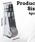 4 Piece Set Small 1 Inch Side Mount Caster Wheels For Furniture And Doors Low Profile Gate Casters Replacement For Chairs Drawers Bookcases Each Wheel Supports 44 Pounds Total 176 Pounds Versatile Vertical Or Horizontal Installation Includes Screws, with measurements