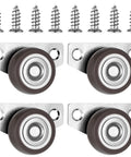 Mini Side Mount Casters 1.25 Inch With Mounting Screws For Furniture Rolling Cabinets Drawers Trundle Beds And Small DIY Projects