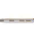 Side view of a Compact 6-Inch magnetic torpedo level with a V-groove for conduit work, showing the patented magnet track on metal surface