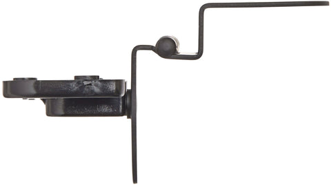 Side view of 2-Pack Stainless Steel 304 Half Overlay Glass Door Hinge with Catch, Black Finish
