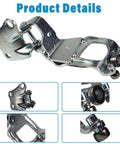 Left Sliding Door Roller Hinge Compatible With Sienna Driver Side Center Door Power Roller Assembly Replacement 2004 2005 2006 2007 2008 2009 2010 68390 08031 Easy Install Smooth Quiet Operation, product details image showing metal construction and roller components.
