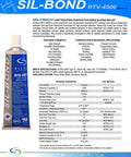 Food Safe RTV Silicone Sealant 4500 Clear High Strength 2.8 Oz NSF Certified tube with product features and benefits listed