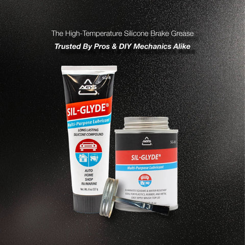 SIL-Glyde Multi-Purpose All-Weather Lubricating Compound for All Surfaces - 8 oz Tube and jar, silicone lubricant