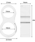 Five piece silent door stopper set protects floors and walls with painless no punch installation, doubles as a door knob guard
