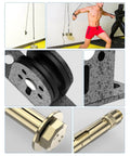 2 pack silent cable pulley wheel set for home gym LAT pulldown and clothesline, stainless steel body, close-up view