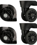 Silent Connected Spinner Wheels For Luggage Replacement, Durable Plastic Wheel Set With Draw Bar Compatibility, DIY 4-Piece Kit