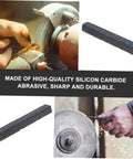 Silicon Carbide Dressing Stone for Grinding Wheels, shown reshaping and cleaning for smooth operation, ideal for manual sharpeners.
