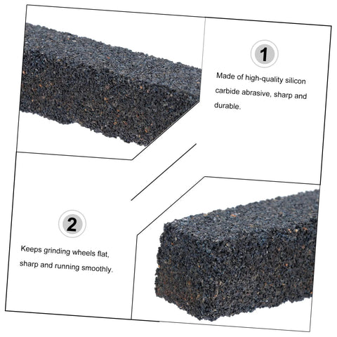 Silicon Carbide Dressing Stone for Grinding Wheels, abrasive tool for reshaping, cleaning wheels, keeps flat, running smoothly, close-up view