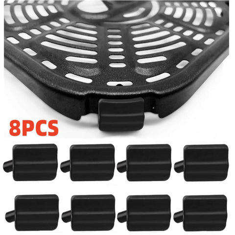 Silicone Air Fryer Feet Bumpers 4 To 8 Pack Replacement Parts shown near a tray with heat resistant food grade protective tabs.