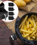 Silicone Air Fryer Feet Bumpers 4 To 8 Pack Replacement Parts For Tray And Basket Heat Resistant Food Grade Protective Tabs in use