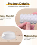 240 Piece Self Adhesive Cabinet Door Bumpers One Half Inch Clear Silicone Cushions For Kitchen Cabinets Drawers Cupboards Cutting Boards And Picture Frames Quiet No Fuss Non Toxic Waterproof Easy Install details