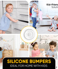 Clear Silicone Cabinet Door Bumpers For No More Noisy Slams Self Adhesive Pads For Quiet Soft Close Drawers And Cabinets Kitchen Sound Dampening Jelly Buttons Easy Install Noise Reduction ideal for homes with kids.