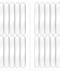 20 Piece Clear Silicone Cabinet Door Bumpers Set With Self Adhesive Strips For Doors Walls And Fridge Slam Stopper And Sound Dampening Buffer Pads Gentle Close Surface Protection Noiseless Door Cushions, showing two sheets of bumpers.