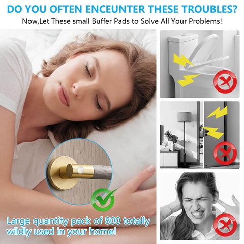 800 Pack Clear Cabinet Door Bumpers Self Adhesive Cushions for Cabinets, Drawers, Frames and Furniture, reducing noise
