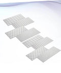 8 Piece Flexible Silicone Cake Mold Set With Grid Pattern For Fondant Impressions, 12.48 by 6.18 Inches, shown on light surface