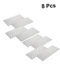 8 Piece Flexible Silicone Cake Mold Set With Grid Pattern For Fondant Impressions, 12.48 by 6.18 Inches, Multi Purpose Molds