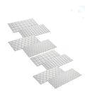 8 Piece Flexible Silicone Cake Mold Set With Grid Pattern For Fondant Impressions, 12.48 by 6.18 Inches, bakeware layout