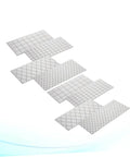 8 Piece Flexible Silicone Cake Mold Set With Grid Pattern For Fondant Impressions, 12.48 by 6.18 Inches, versatile bakeware layout